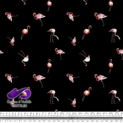 Tropical - Minimalist flamingo - Black