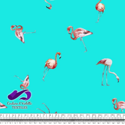 Tropical - Minimalist flamingo - Blue tiffany