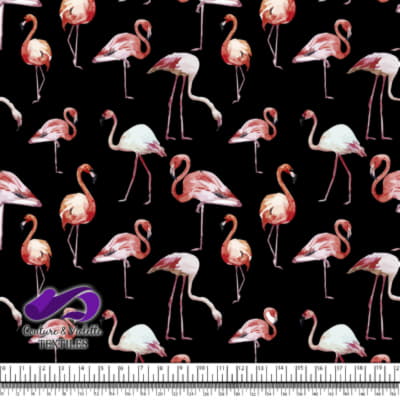 Tropical - Flamingos - Black
