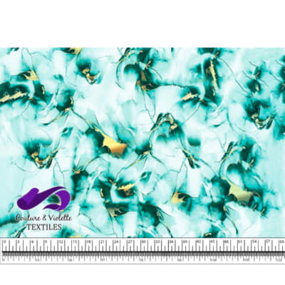 Encre - Teal with accent gold