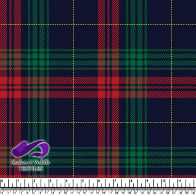 Classique plaid - Red and green tartan plaid fabric pattern