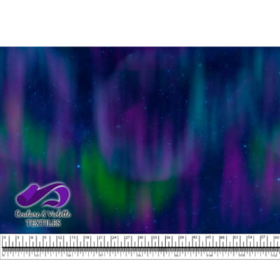 Night sky - Stars with multicolor aurora borealis