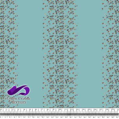 Butterfly - Border - Dusty aqua