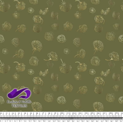 Autumn flowers - Gold - Olive