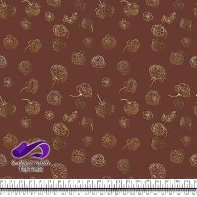 Autumn flowers - Gold - Downtown brown