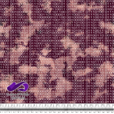 Techno - Binaire - Blanc sur fond rouge