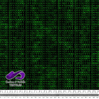 Techno - Binaire - Vert sur fond noir