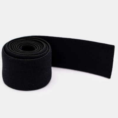 Plush cotton elastic 38mm - Black